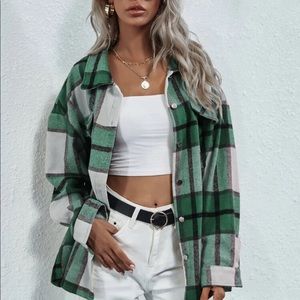 Plaid Button Down Jacket
